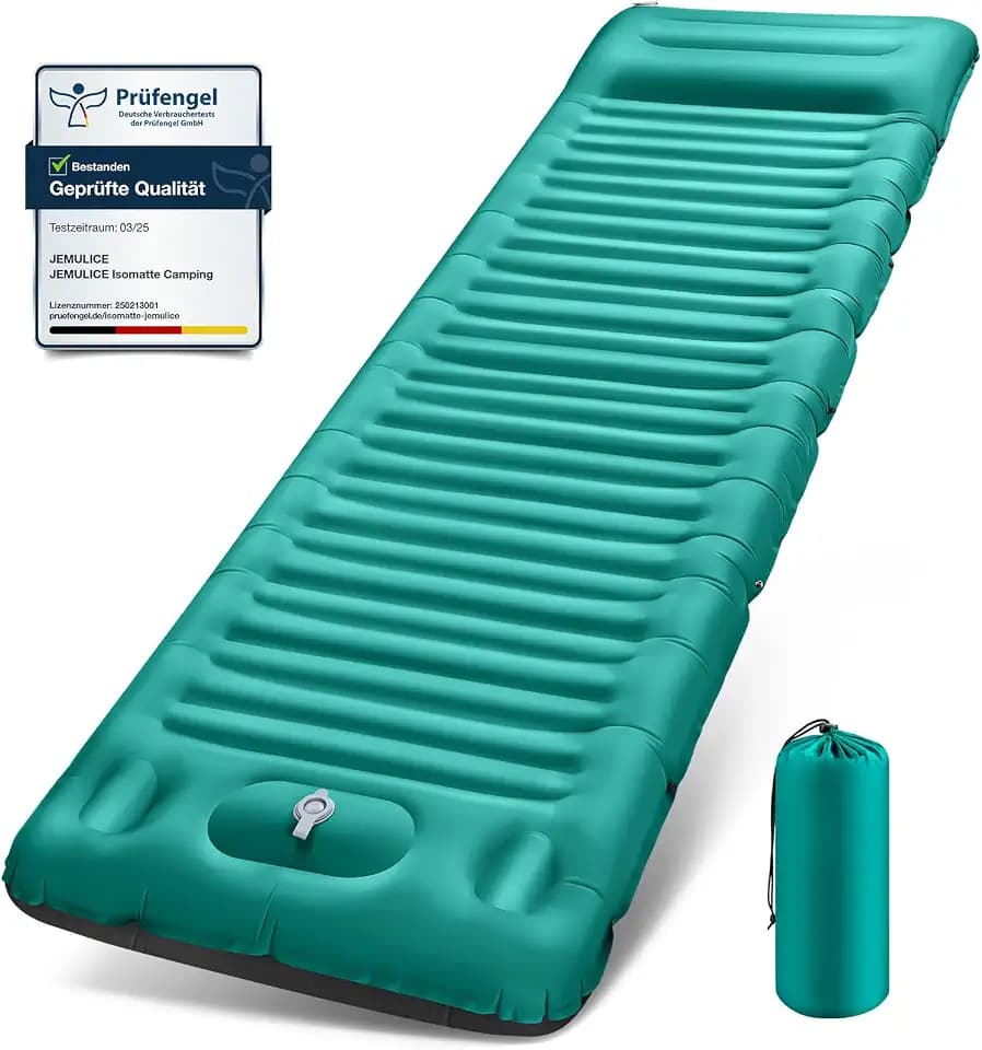 Isomatte Camping, 12CM Ultradicke Camping Luftmatratze mit Fußpumpe