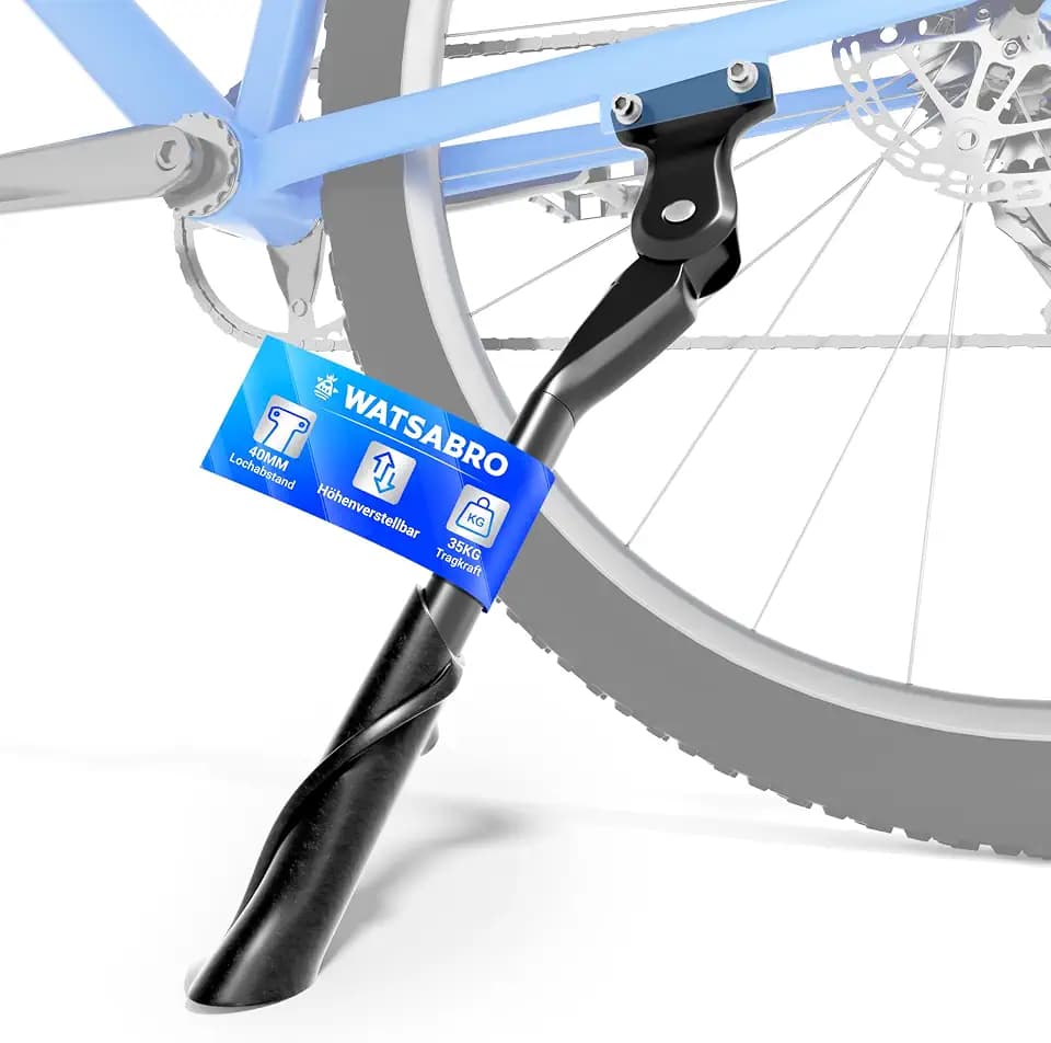 WATSABRO Fahrradständer 24-29 Zoll, 40mm Lochabstand Seitenständer (35 KG)