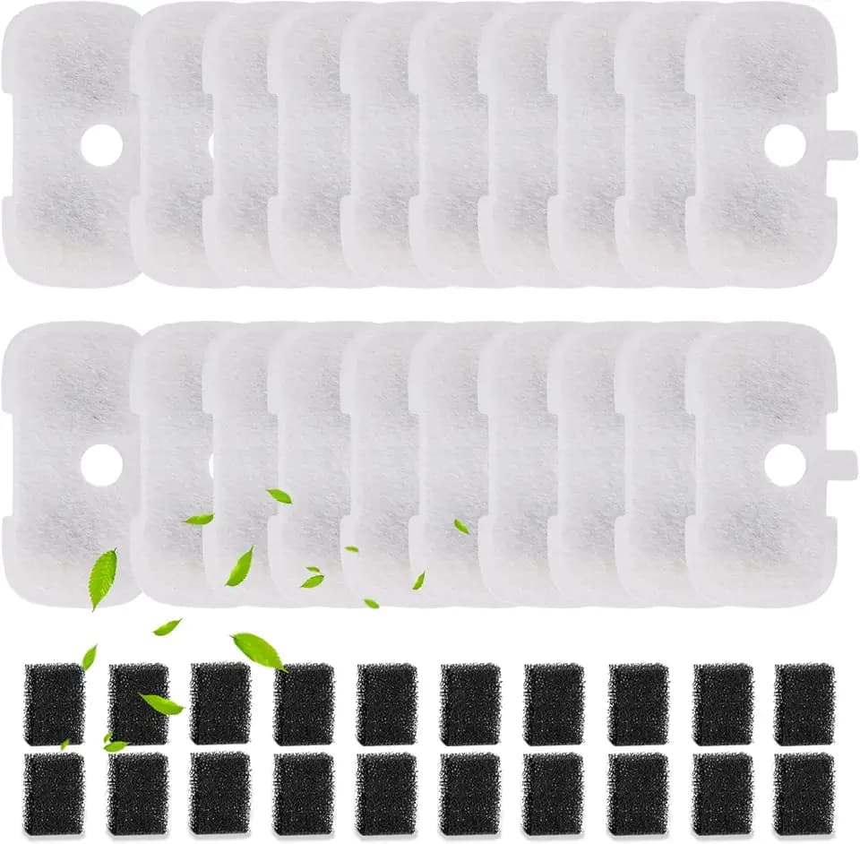 SORON 20 Packs Filter Replacement Compatible with PETLIBRO Cat Water Fountain PLWF005/PLWF105/PLWF115/PLWF106/PLWF116/PLWF305, Upgrade Replacement Filters Fit Pet libro Water Fountain, Easy to Install