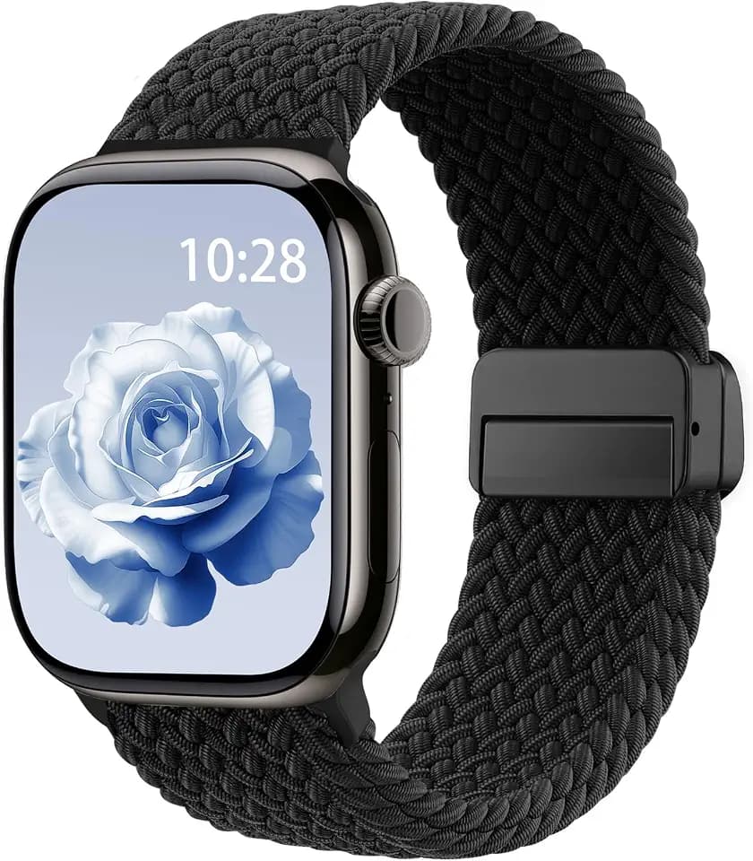Braided Stretchy Magnetic Sport Band for Apple Watch Bands for Women Men