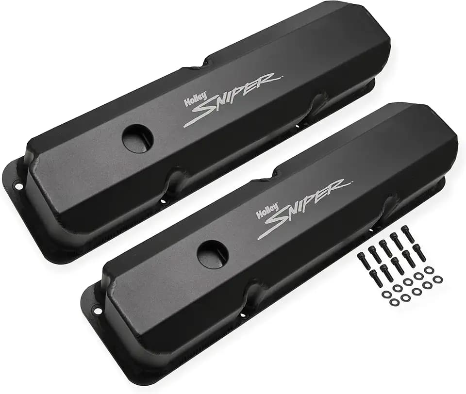 Holley 890001B Aluminum Valve Cover Set