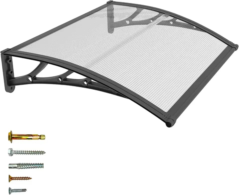 Door Awnings Exterior,40"x40" UV/Rain/Snow Protection Awning for Outside
