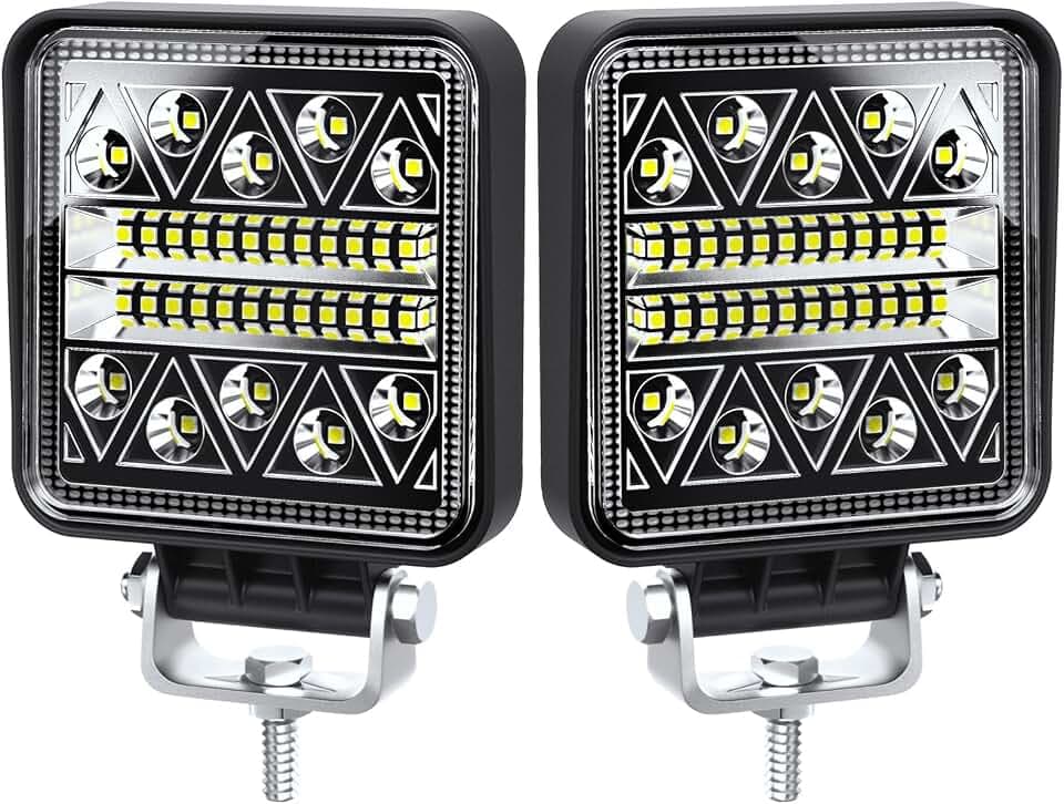 antom LED Arbeitsscheinwerfer 2Pcs led scheinwerfer 12v 24V Traktor 102W led zusatzscheinwerfer 12v für Bagger Traktoren Schlepper Gabelstapler ATV Lkw offroad