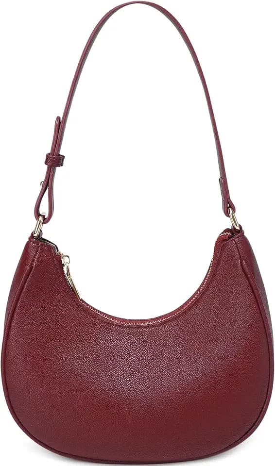 WSRYDJDL Crescent Shoulder Bags for Women Cute Hobo Tote Handbag Under the Arm Purses Mini Clutch Purse with Zipper Closure
