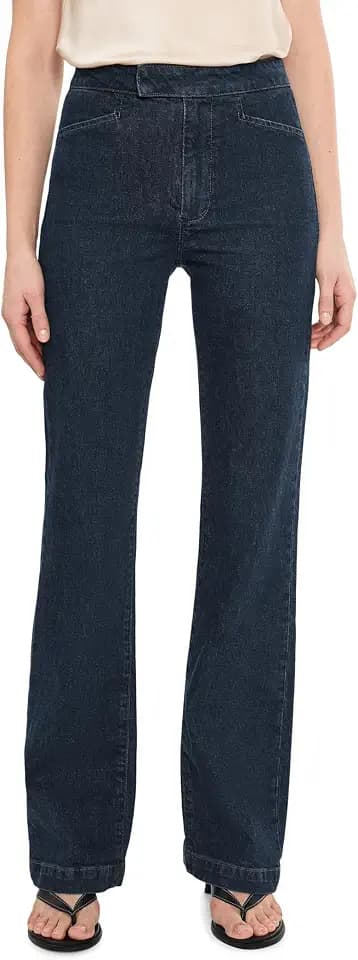 PAIGE Stevie Boot Trouser Jolene Pockets in Tonal Ecru