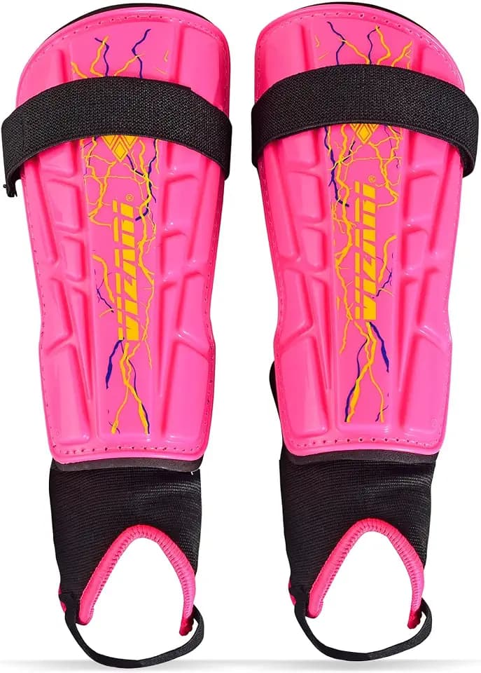 Vizari Soccer Shin Guards with Ankle Support – Lightweight, Durable Guards for Kids, Youth & Adults, for Boys, Girls, Toddlers Ages 3+, Designed for Comfort and Secure Fit