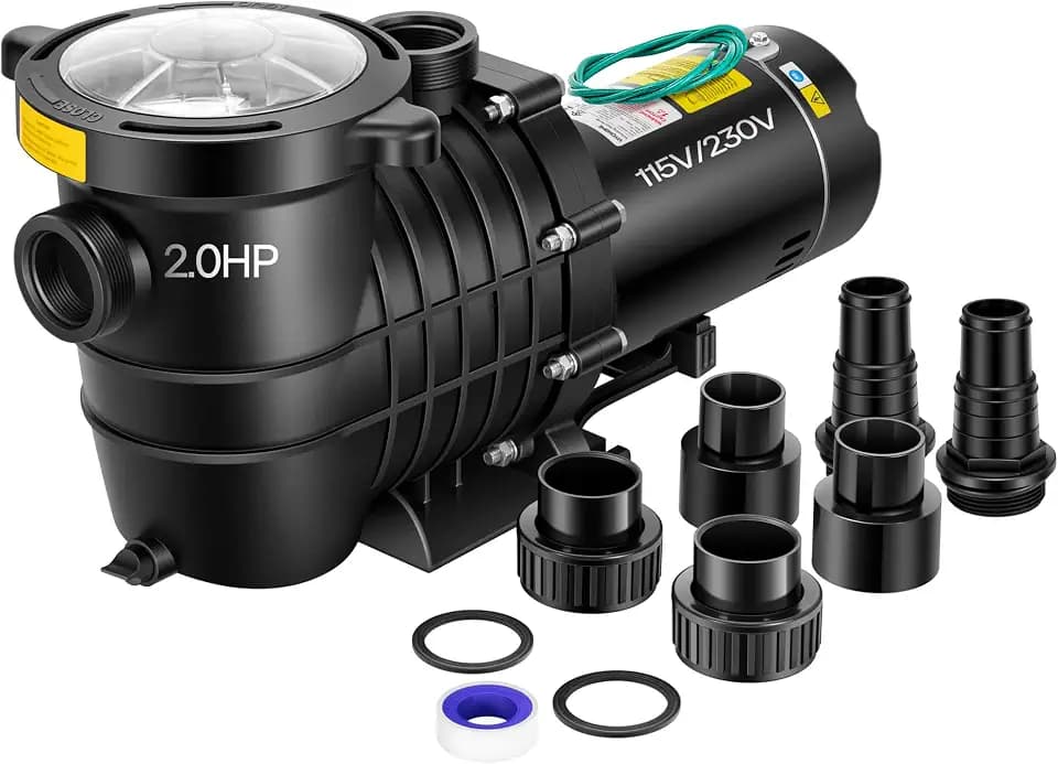 VIVOHOME 2.0HP 6800GPH Pool Pump for In/Above Ground Pools 115V/230V
