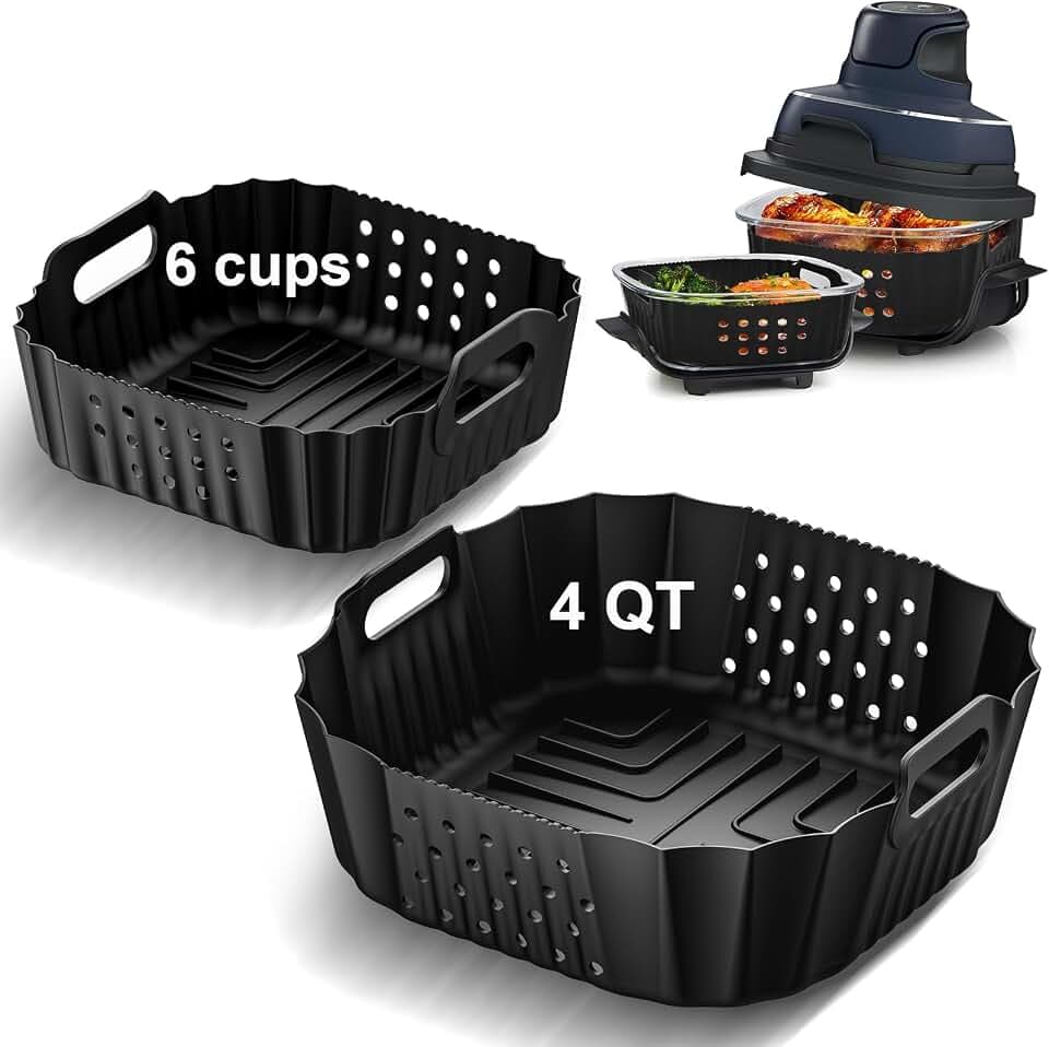 Air Fryer Silicone Liners for Ninja Crispi FN101GY/FN101SG/FN101ST Reusable