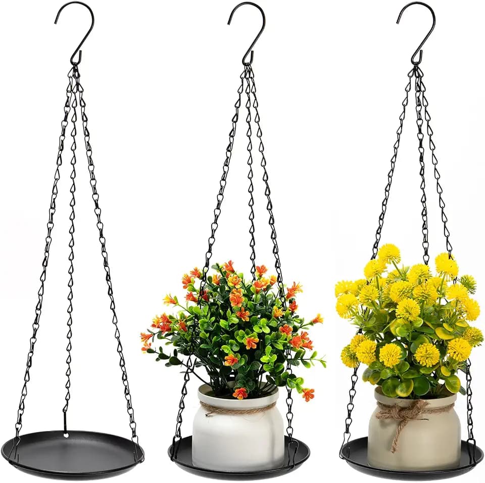 Hanging Planter for Indoor Outdoor Plant, Plant Hanger, Plant Hanging Tray