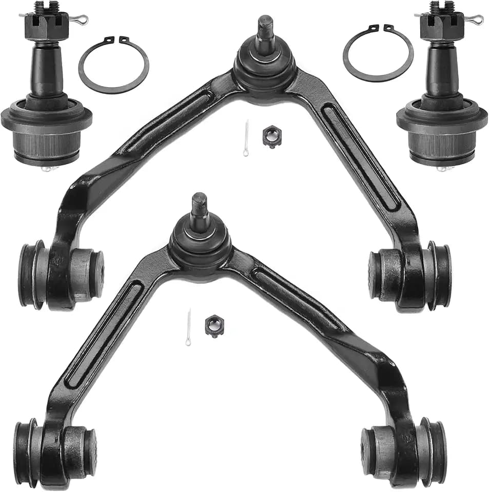 ASTARPRO- 4WD Front Upper Control Arms + Lower Ball Joints Compatible with Ford F-150 F-250 Expedition Lincoln Navigator 4pc Set