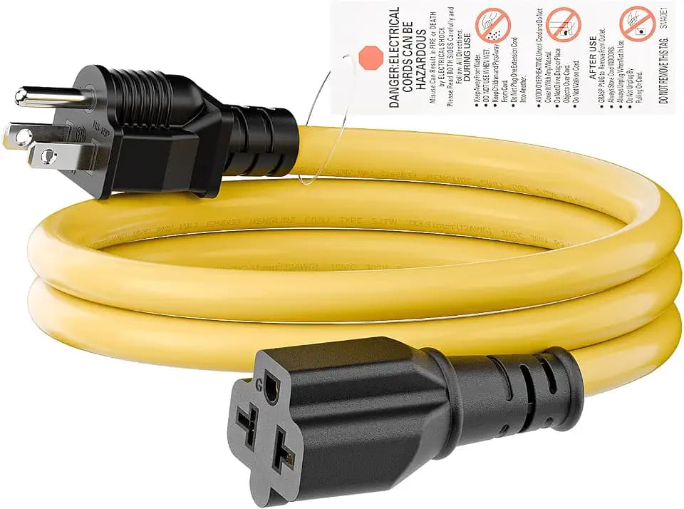 [4 in 1] NEMA 5-15P to 5-15R 5-20R 6-15R 6-20R AC Adapter, 3FT