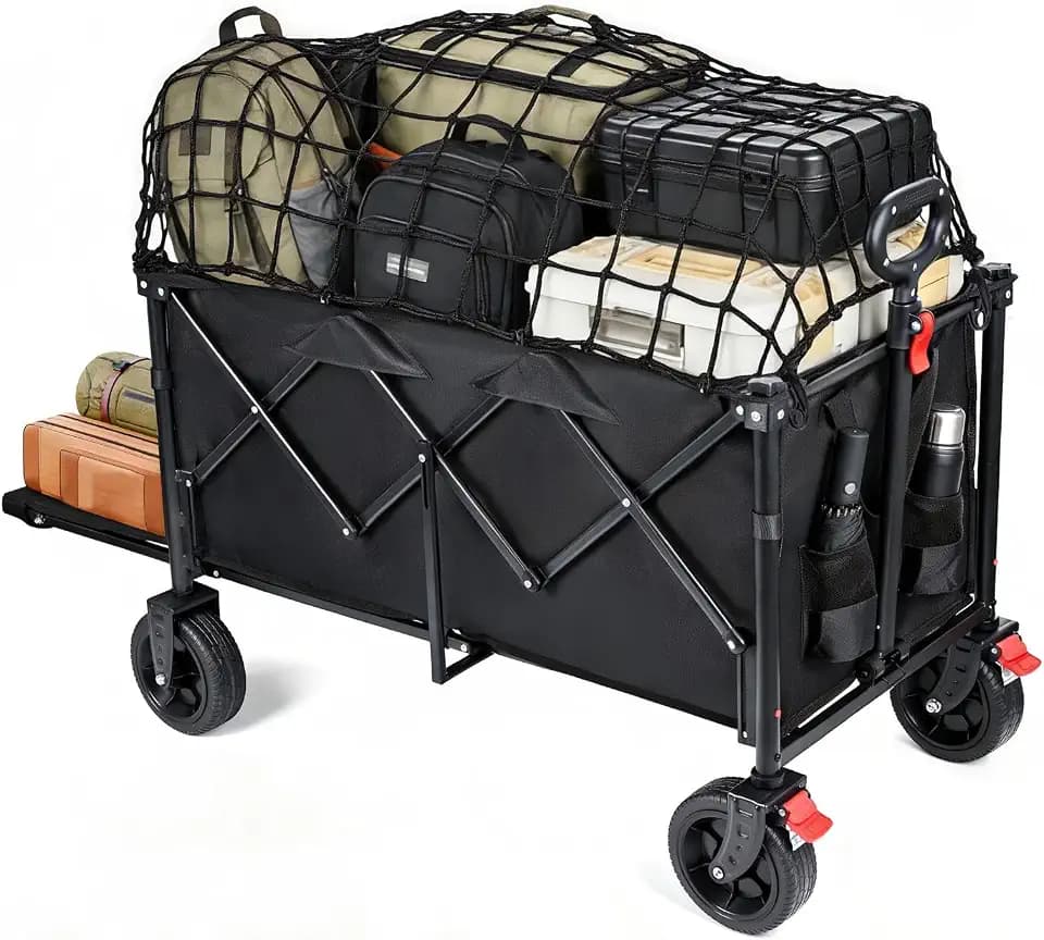 YEAUPE PRO Bollerwagen Faltbar 240L 200KG, 17x6cm All-Terrain-Räder