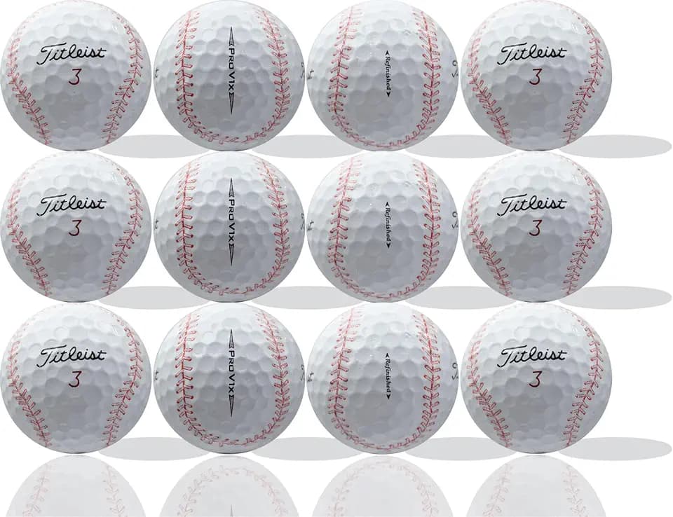 GBM Baseball Certified Refinished Titleist Pro V1X Golf Balls - Set of 12