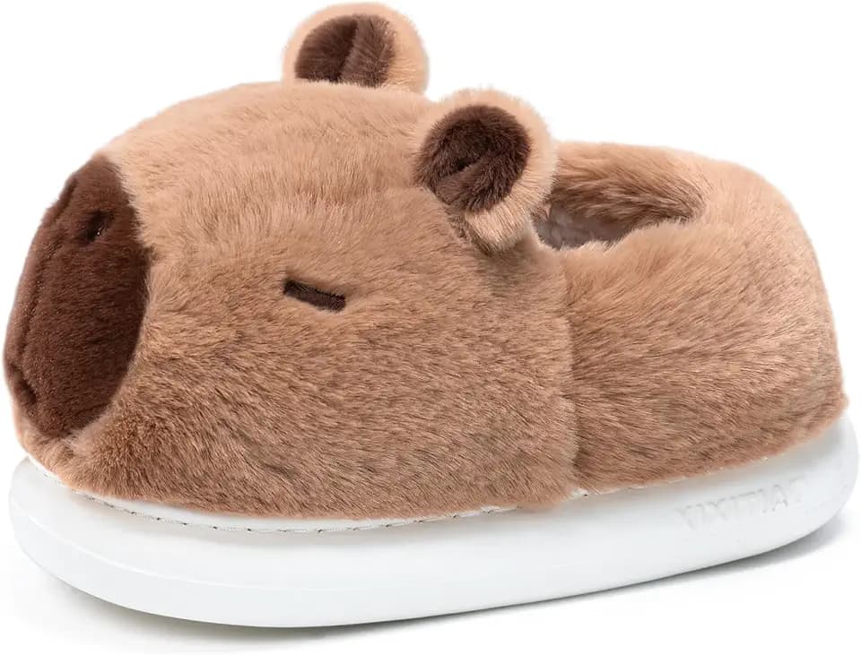 Capybara Slippers for Women Men,Fluffy Animal Slippers