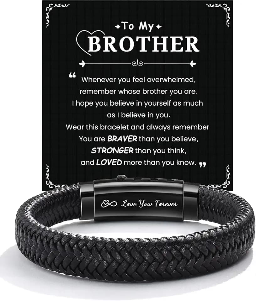 Mens Bracelets for Son Dad Man Huasband Brother Graduation Birthday