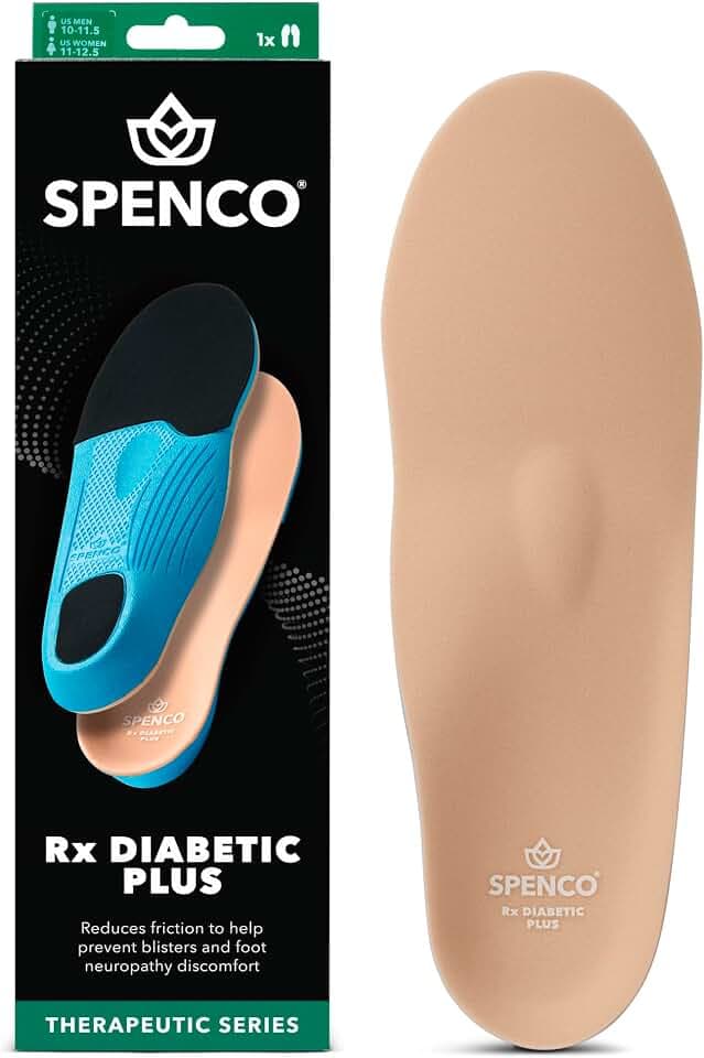 Spenco Medics Diabetics Plus Full Length Arch Support Insole, Men's 14-15.5
