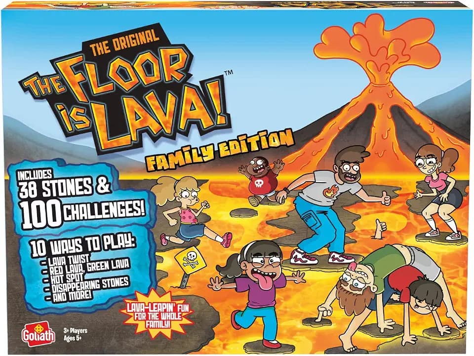The Original The Floor is Lava! Family Edition - Interactive Game for Kids and Adults - Promotes Physical Activity - Indoor and Outdoor Safe