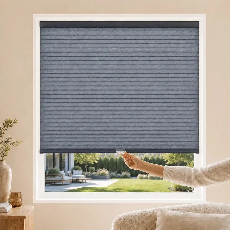 CHICOLOGY Cordless Cellular Shades, Room Darkening, Ocean, 26.75x48