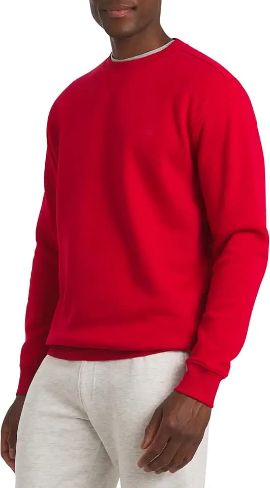 Chaps Men's Everyday Classic Casual Long Sleeve Super Soft Fleece Midweight Crewneck Sweater (S-2XL)