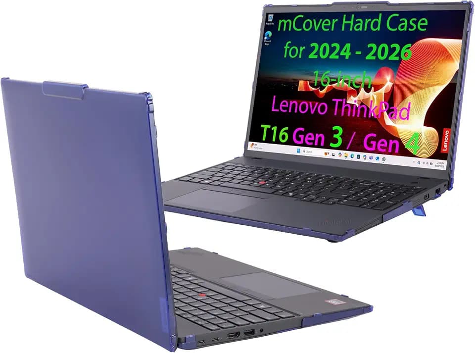 mCover case ONLY Compatible for 2024-2026 16" Lenovo ThinkPad T16 Gen 3 / Gen 4 Series Windows Notebook Computers (NOT Fitting Any Other Lenovo Models)- Blue
