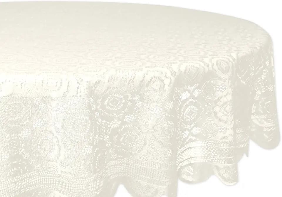 DII Elegant Lace Table Décor, Decorative Table Cover, Reusable & Machine Washable, Table Cloth, 63" Round, Vintage