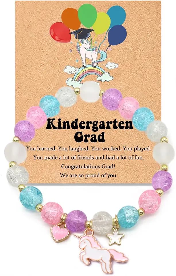 Unicorn Graduation Bracelet 2026, Kindergarten Preschool Graduation Gifts Bracelet for Girls Her
