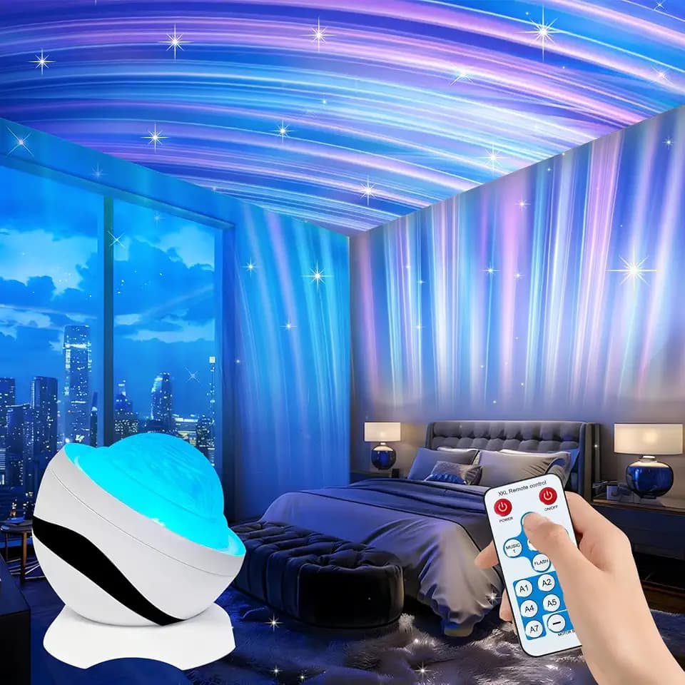 3 in 1 Light Projector for Room Decor Aesthetic, Northern Lights Projector, Ocean Lamp & Galaxy Projector for Bedroom Decor, Valentine's Day Gifts for Adults Teen Girl Gifts Ambient Lighting