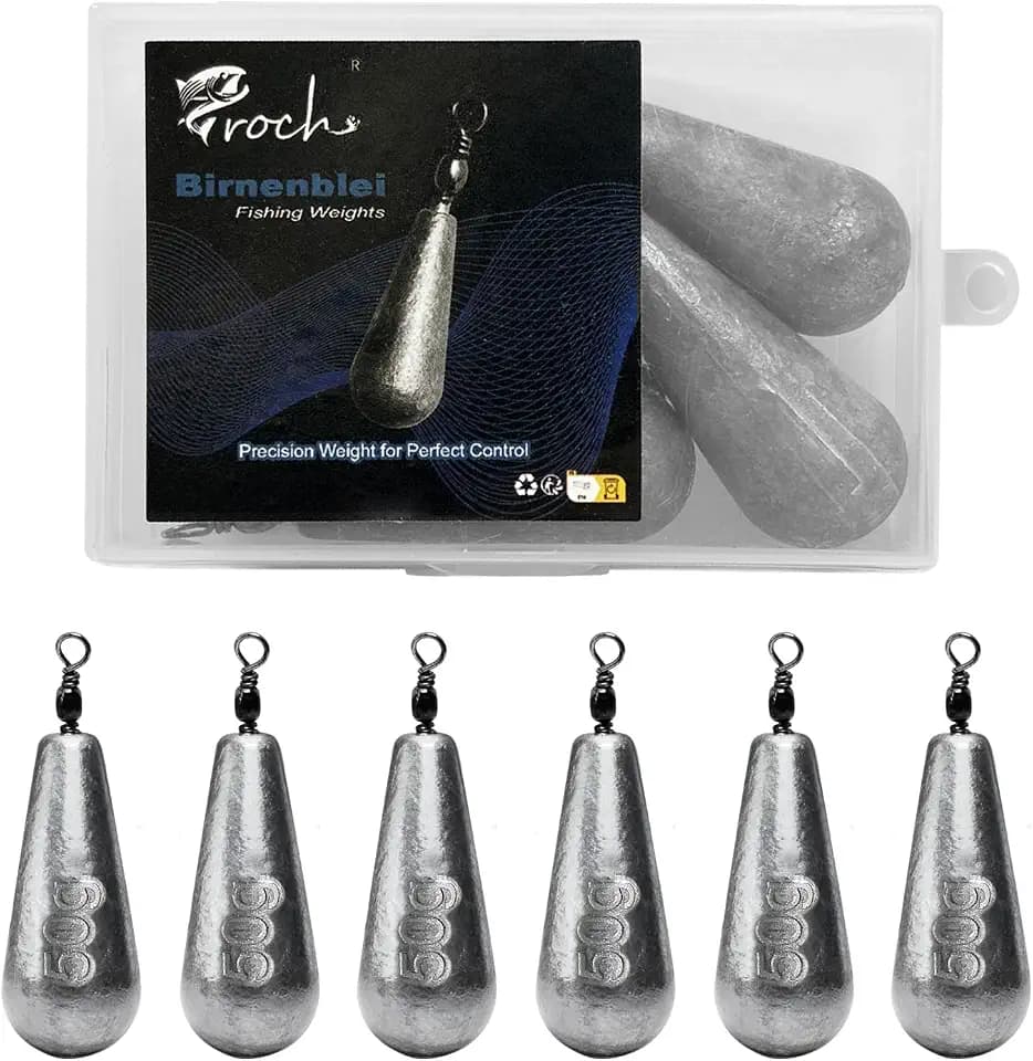 Birnenförmige Angelblei Set – 25g bis 120g Birnenblei Sets | Hochdichtes Metall, Rostbeständig & Glatte Oberfläche | Ideal für Posen- und Grundangeln
