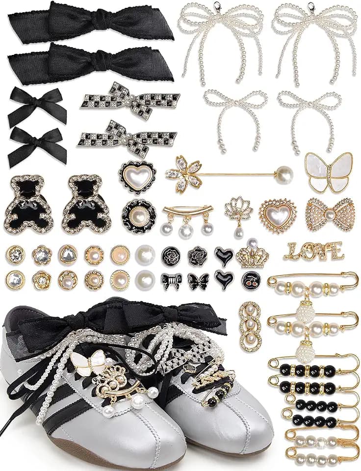 yuboo 51 Pcs Shoe Charm for Sneakers, Junk Socks Charms Kit