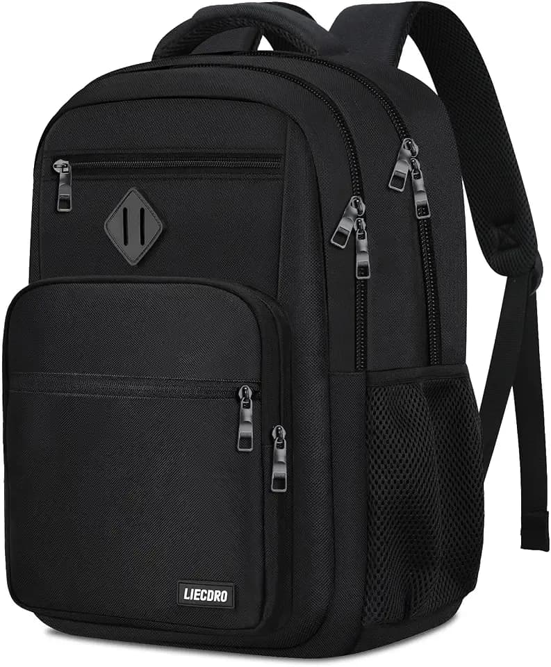 Black Backpack for Men, School Backpack for Boy Teens