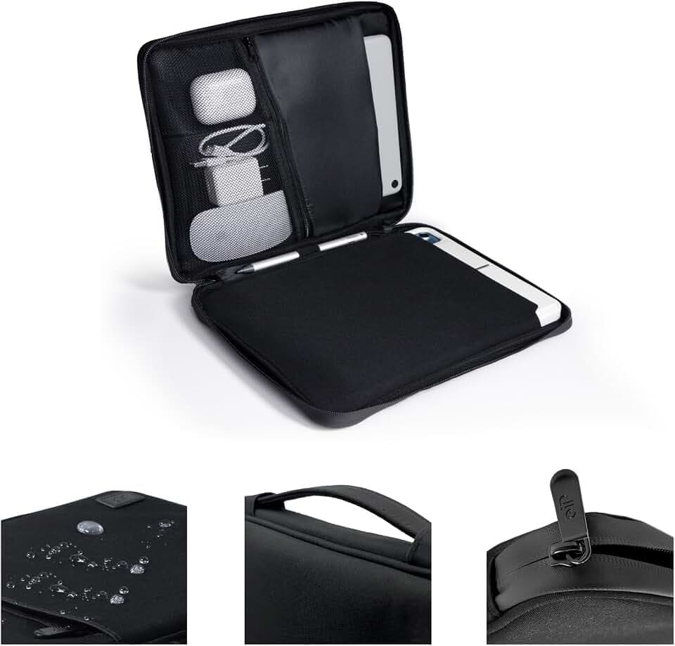 eiP 13 inch Waterproof Slim Tablet Carrying Sleeve Case Bag with Handle