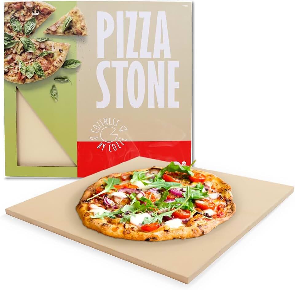 Millarco 90332 Pizzastein 42,5 × 42,5 cmPizzastein für Cozze Pizzaofen 90347/90346, Natur