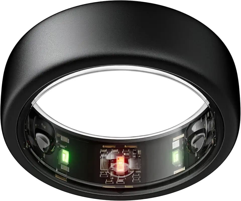 Oura Gen3 Horizon Smart-Ring - Größe 13, Stealth | Wearable für Schlaf-, Herzfrequenz- und Fitnesstracking - Bis zu 7 Tage Akkulaufzeit - Kompatibel mit iOS/Android - Bestimme deine Größe vor dem Kauf