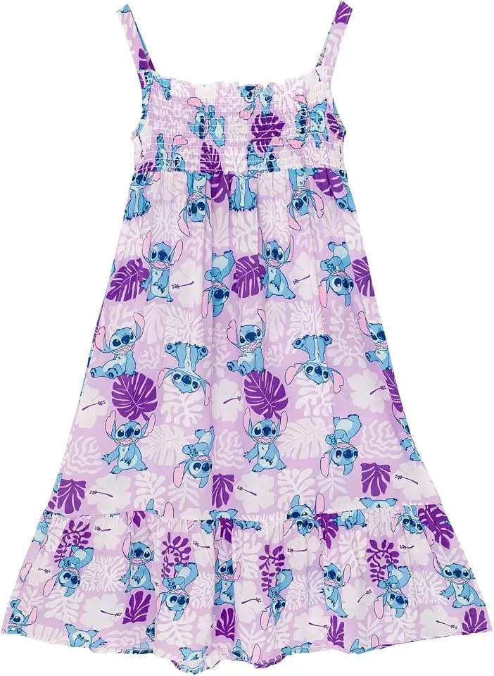 Disney Girls Smocked Maxi Dress Toddler to Big Kid Sizes (4-16)
