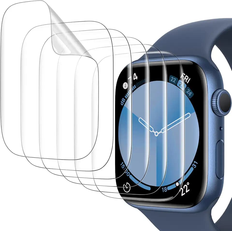 Misxi TPU Schutzfolie für 44mm Apple Watch SE3/SE2/SE Series 6/5/4, 6 Stück