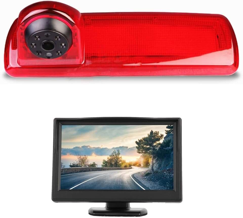 HD Dritte Dach Bremsleuchte Kamera Bremslicht Einparkkamera Rückfahrkamera+5" Zoll Monitor für Renault/für Trafic X82 Mk3/für Opel/für Vivaro B/für FIAT/für Talento/für Nissan/für Primastar