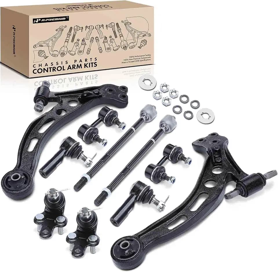 A-Premium 10Pcs Front Suspension Kit, Lower Control Arm, Lower Ball Joint