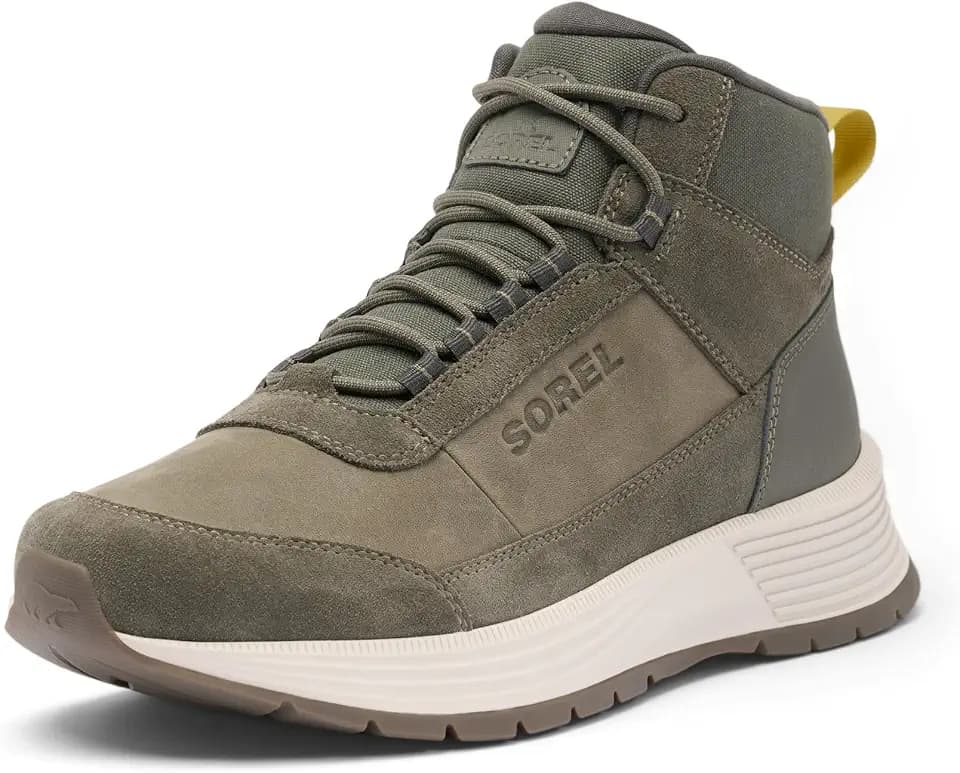 Sorel Men's Outing SE Mid Waterproof, Khaki Ii/Chalk, 12 Regular