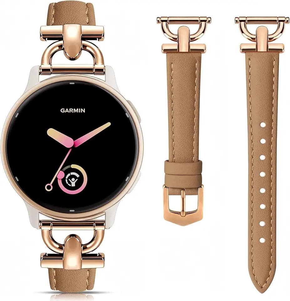 Leather Band Compatible with Vivoactive 5/6/3