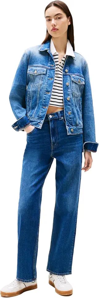 Tommy Jeans Women's Layla High Rise Slim Straight Jeans