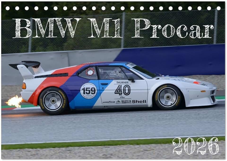 BMW M1 Procar (Tischkalender 2026 DIN A5 quer), CALVENDO Monatskalender: Rennautolegende BMW M1 Procar im Renneinsatz (CALVENDO Sport)
