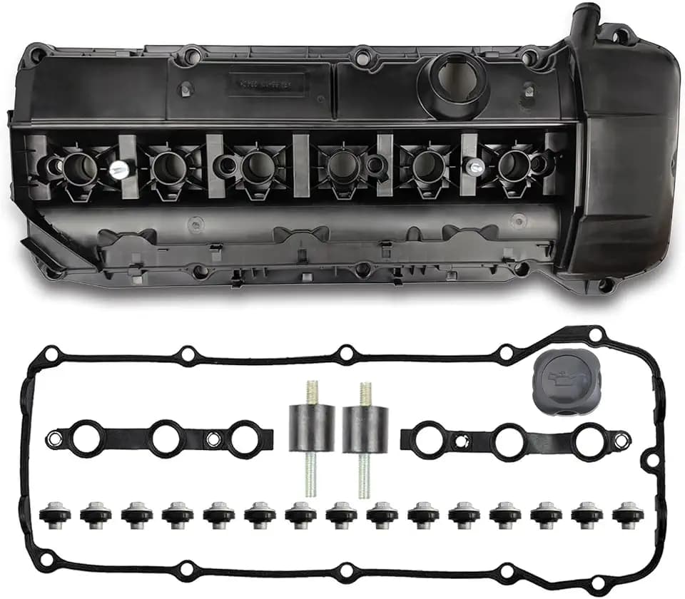 MITZONE Engine Valve Cover with Bolts Compatible with 09/2002-2006 BMW X5 X3 530i 525i 325i 325ci 325xi 330i 330xi 330Ci z4 Replace 11127512839
