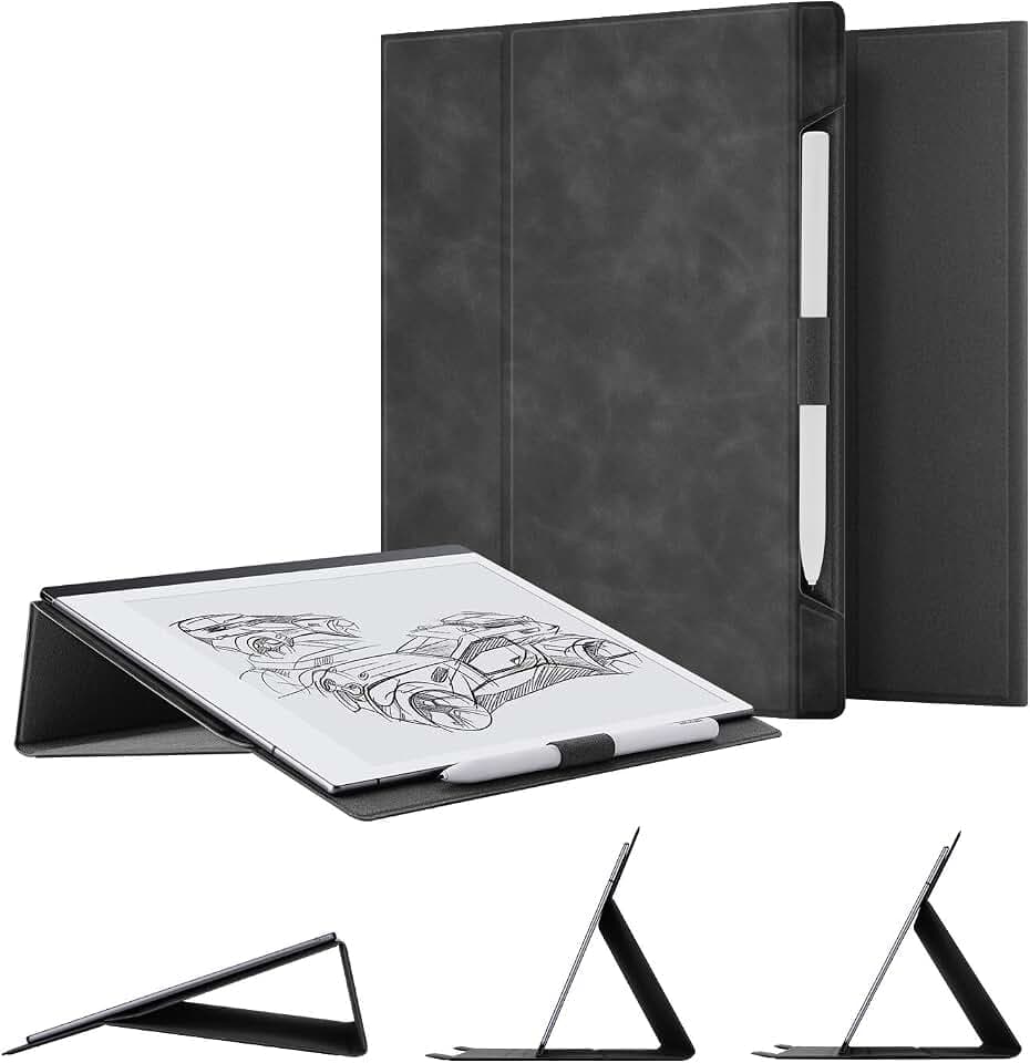 OLAIKE Skin Touch Feeling Faltbare Schutzhülle für das Remarkable Paper Tablet 10.3", Prämie Leder Leicht Klappständer Smart Cover mit Stifthalter für das Remarkable 1