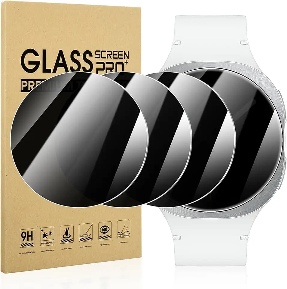 Suoman 4-Pack for Samsung Galaxy Watch 8 40mm Tempered Glass Privacy Screen Protector,[Anti peeping] 9H Hardness protective film