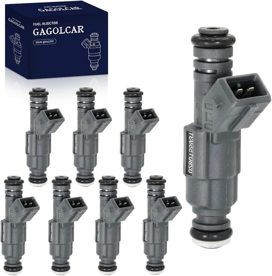 8-Pack Fuel Injectors Set | Compatible with Cadillac CTS Chevrolet Camaro Corvette Pontiac Firebird GTO 5.7L V8| Replaces FJ647 12482704 0280155931