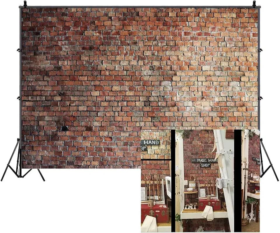 12x10ft Vintage Red Brick Wall Photo Backdrop Newborn Baby Girls Adults Portrait Photography Background Wallpaper Photo Studio Props