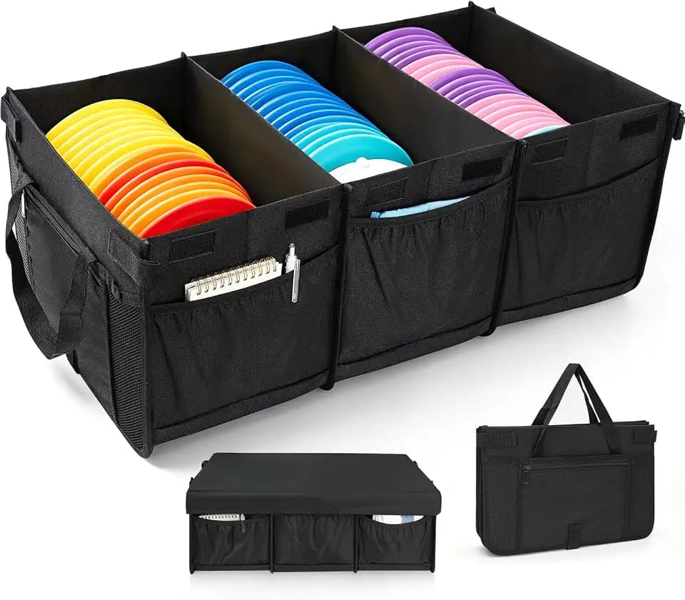 Disc Golf Storage Carrying Bag with Lid Hold up to 72-80 Discs