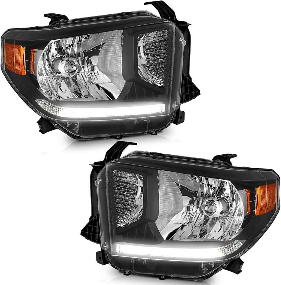 WEELMOTO LED DRL Headlights Assembly for 2014-2021 Toyota Tundra