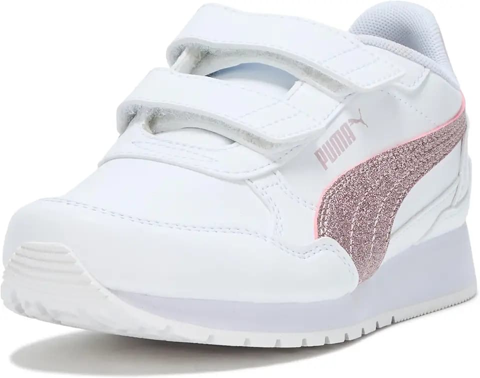 PUMA Unisex-Child ST Runner V4 Glitter Hook and Loop Shoes