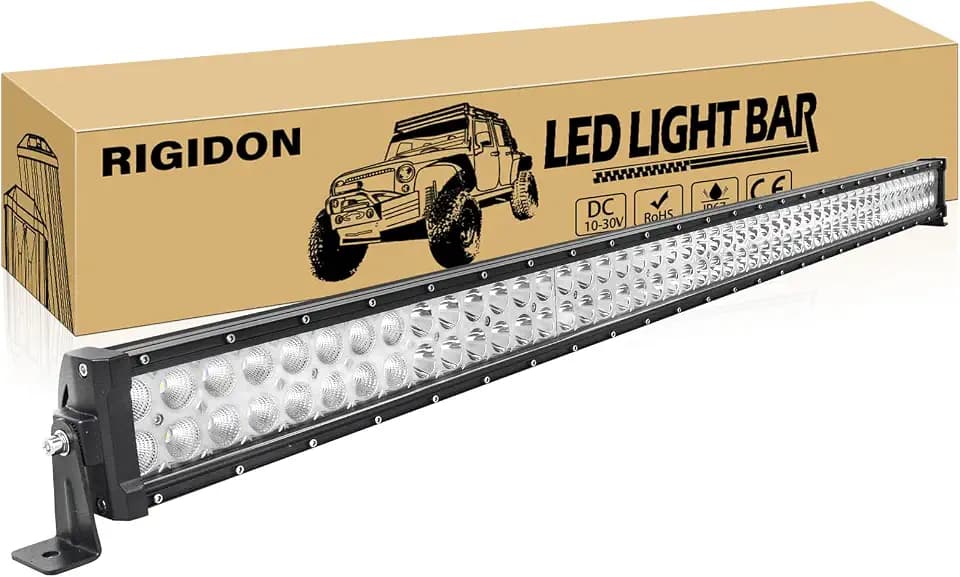 RIGIDON 50 Inch 288W LED Light Bar, Double Row Spot Flood Combo Work Lights